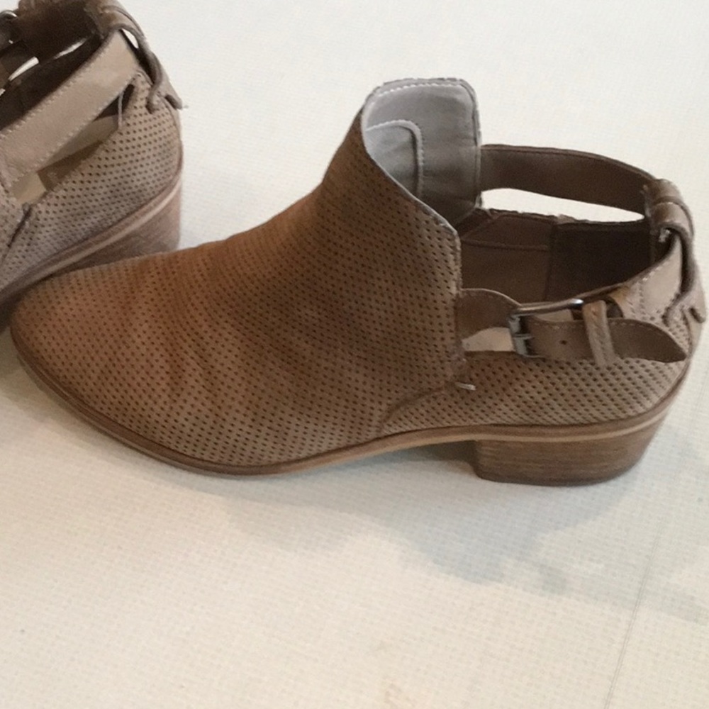 Dolce vita perforated suede ankle booties